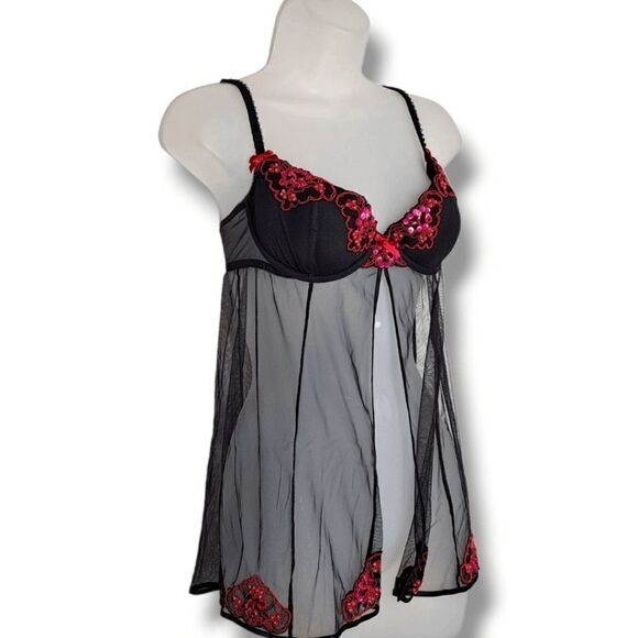 Victoria's Secret Y2K Beaded Chemise Bra size 36 C - Picture 2 of 11